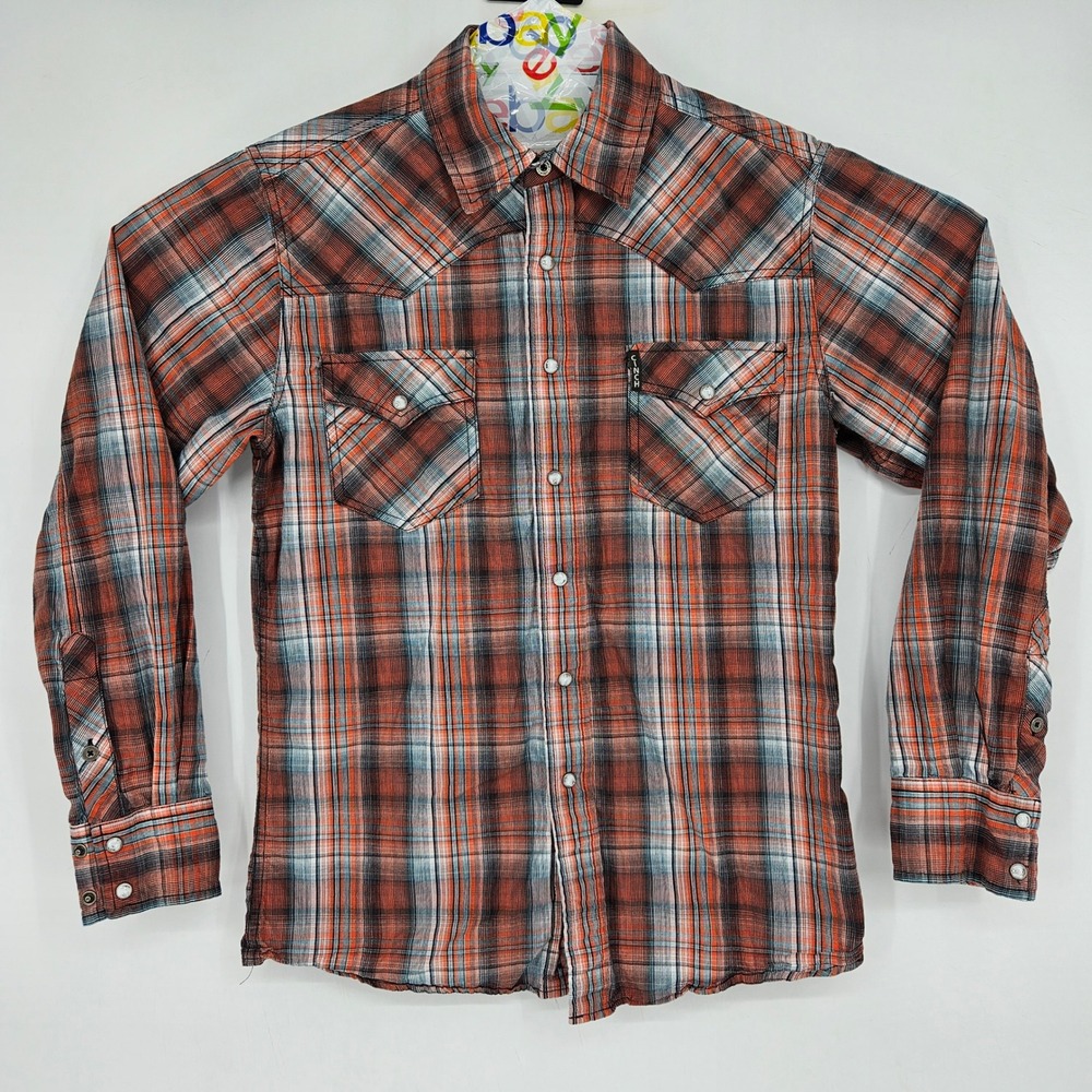Cinch Shirt Mens Small Western Modern Fit Plaid Button Up Cowboy Long Sleeve